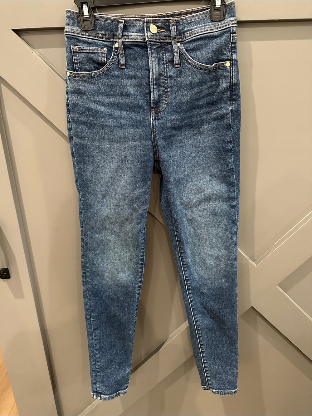 Express High Waisted Dark Wash Skinny Jeans